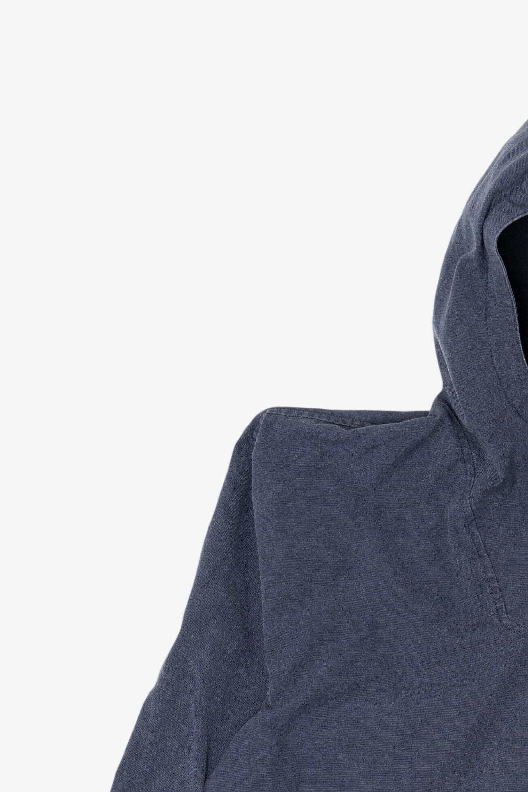 Vintage Navy Blue J. Crew Hooded Lightweight Jacket (1990s)