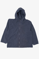 Vintage Navy Blue J. Crew Hooded Lightweight Jacket (1990s)