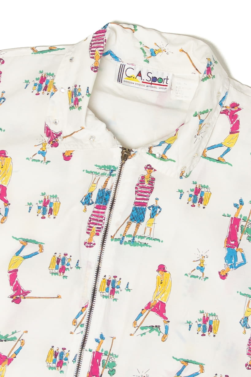 Vintage Woman Golfing Lightweight Jacket (1980s)