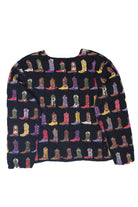 Vintage Don't Mess With Texas Cowboy Boots Quilted Jacket (1990s)