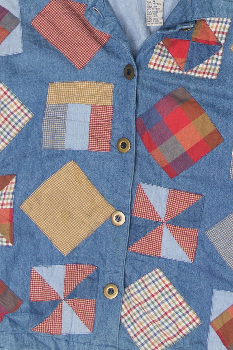 Vintage Koret Patchwork Denim Jacket (1990s)