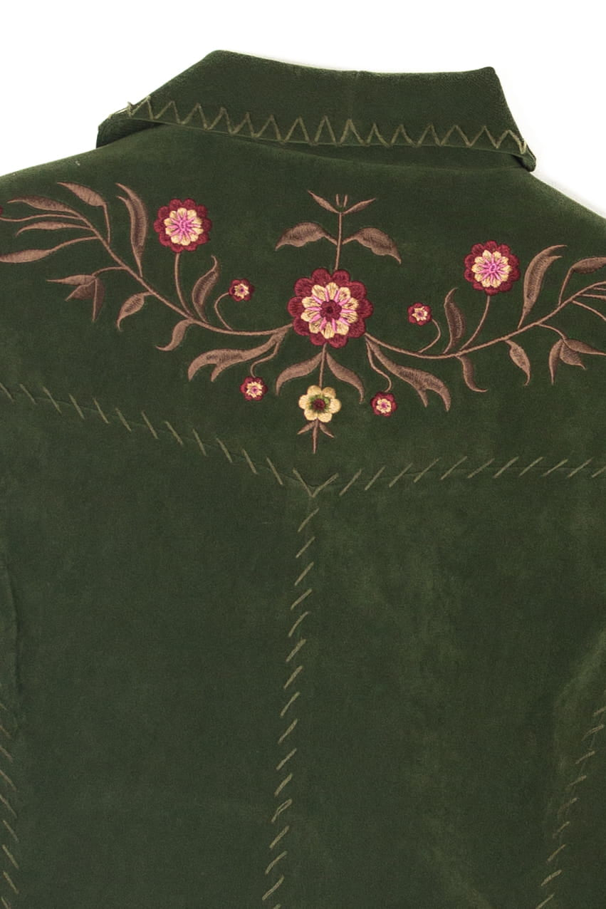 Susan Graver Green Floral Lightweight Jacket – Ragstock