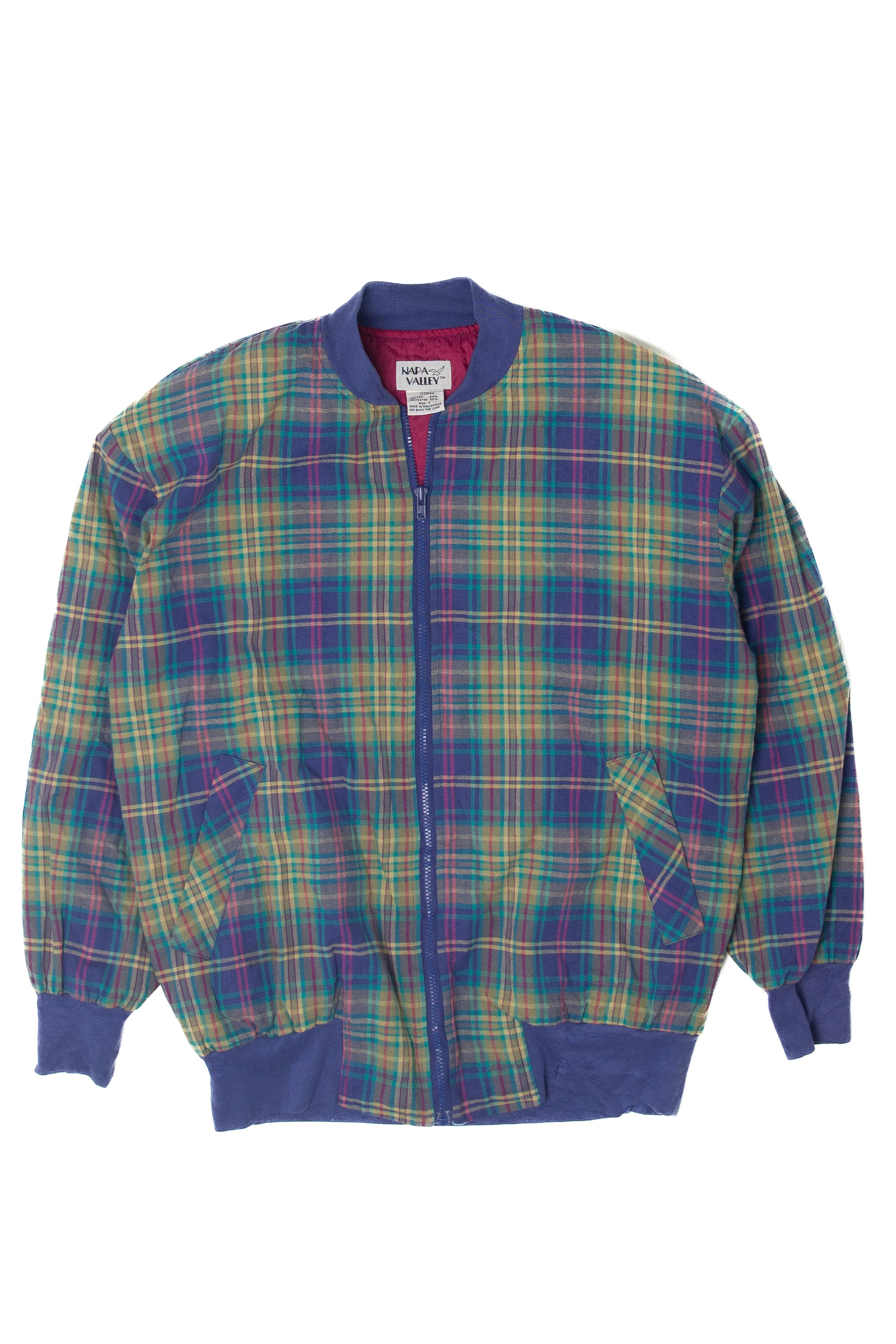 Vintage Napa Valley Plaid Lightweight Jacket (1990s)