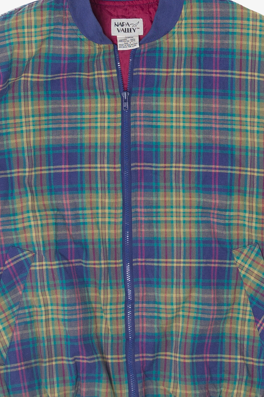 Vintage Napa Valley Plaid Lightweight Jacket (1990s)