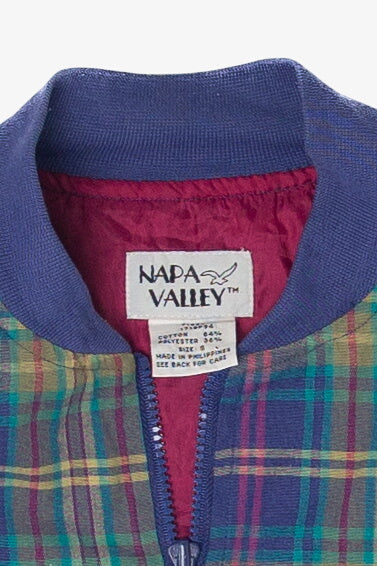 Vintage Napa Valley Plaid Lightweight Jacket (1990s)