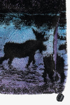 Vintage Black Mountain Outdoor Scenic Wraparound Print Fleece Zip-Up (1990s)