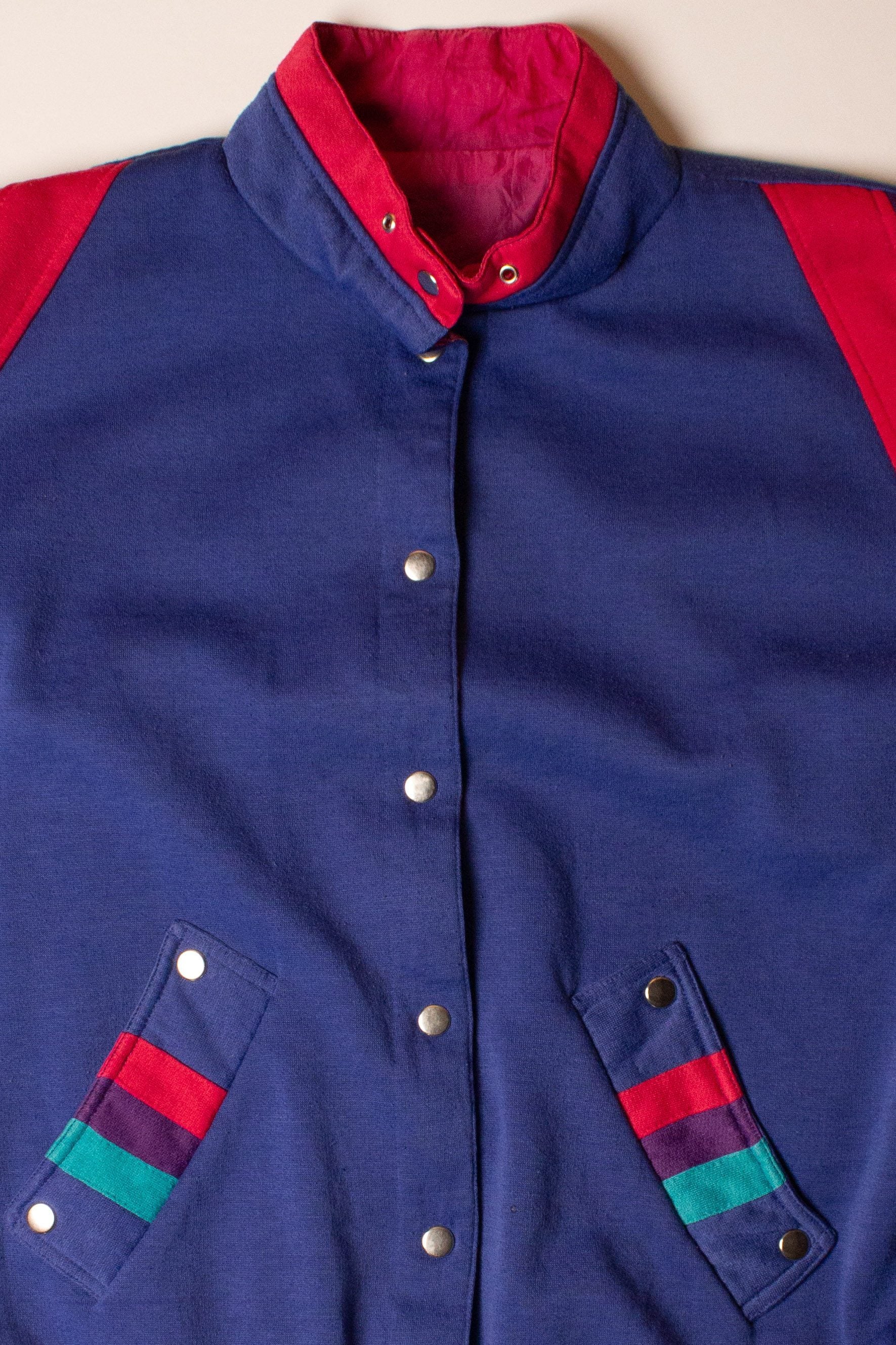 Vintage Pink & Blue Color Block Reversible Jacket (1990s)