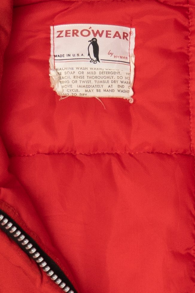Vintage Red Zerowear Quilted Puffer Jacket (1980s)