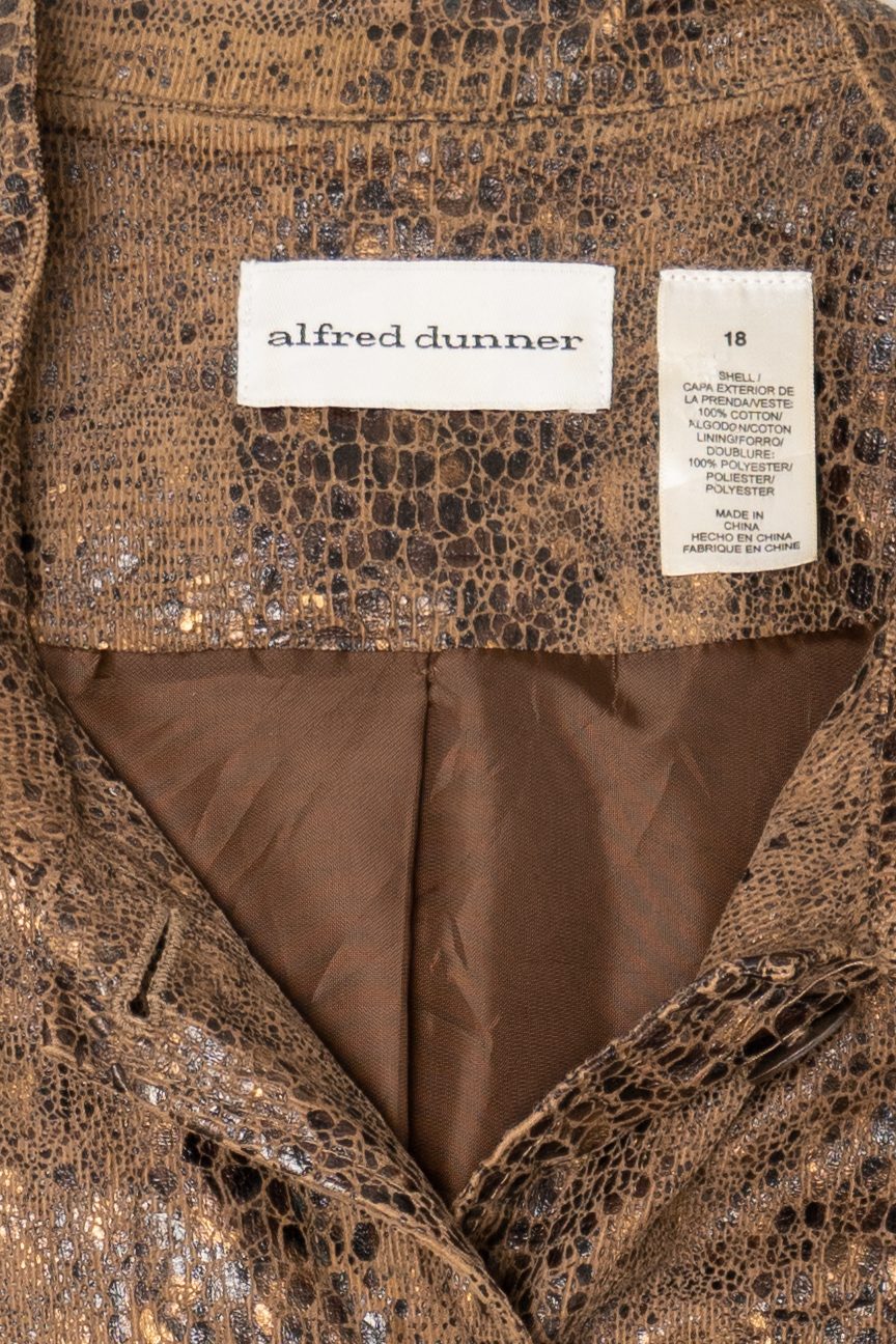 Vintage Alfred Dunner Snakeskin Print Lightweight Jacket (2000s)