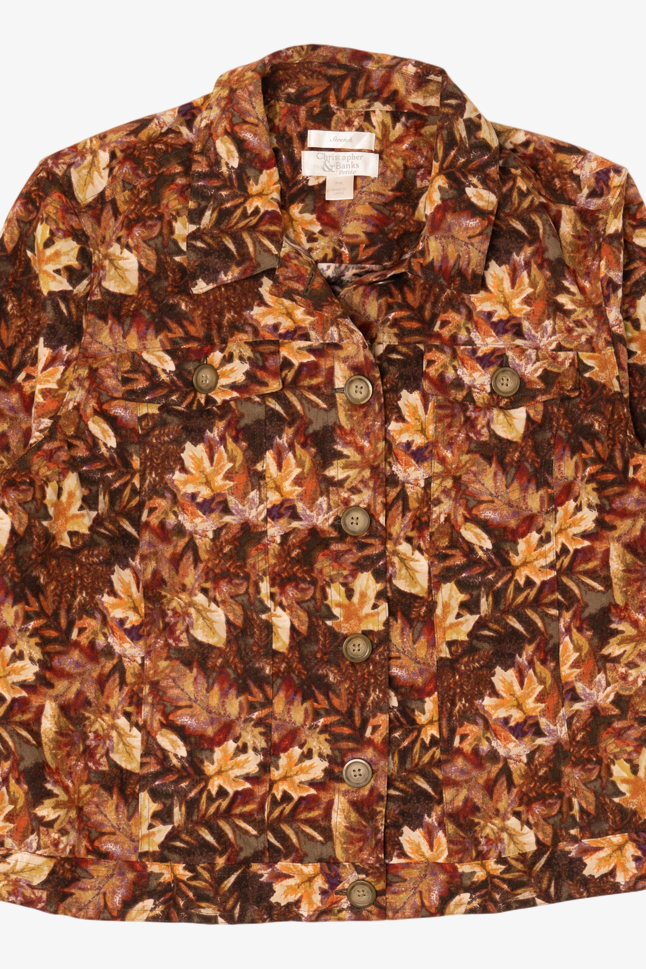 Vintage Christopher & Banks Autumn Leaves Jacket (2000s)