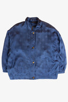 Vintage Blue Polka Dot Silk Jacket (1990s)