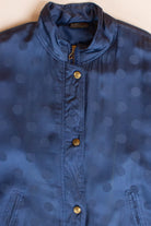 Vintage Blue Polka Dot Silk Jacket (1990s)