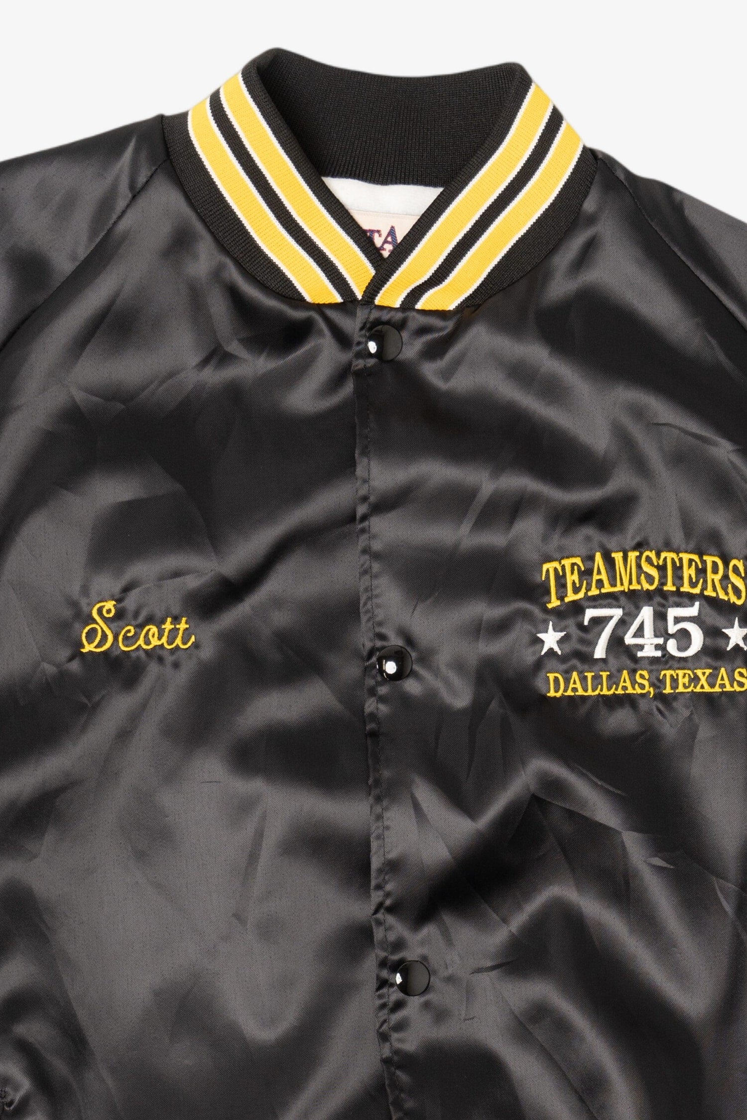 Vintage Teamsters Local 745 Dallas Texas Athletic Bomber Jacket (1990s)