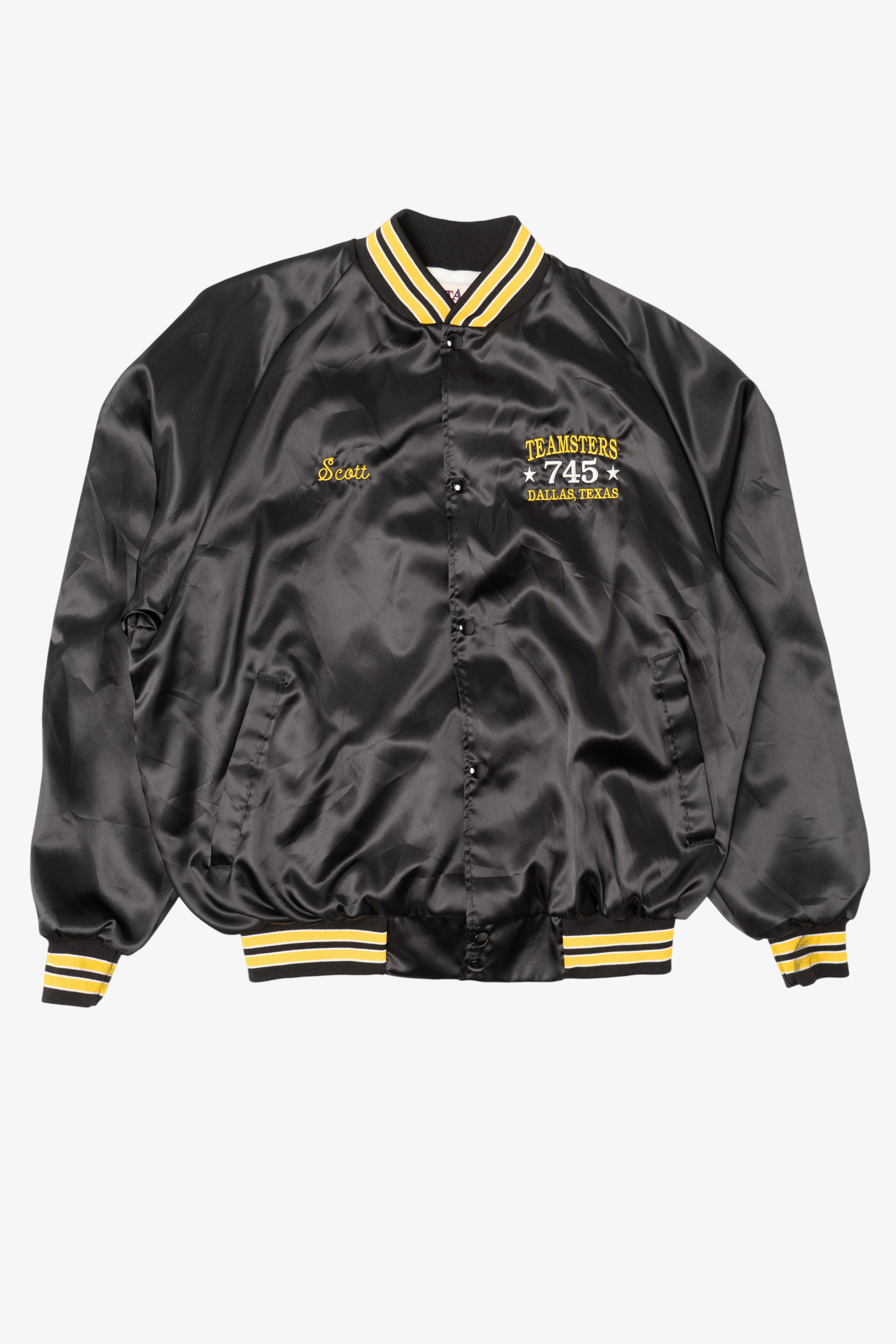 Vintage Teamsters Local 745 Dallas Texas Athletic Bomber Jacket (1990s)