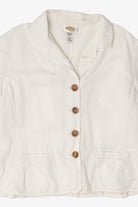 Vintage White Talbots Lightweight Irish Linen Blend Jacket (2000s)