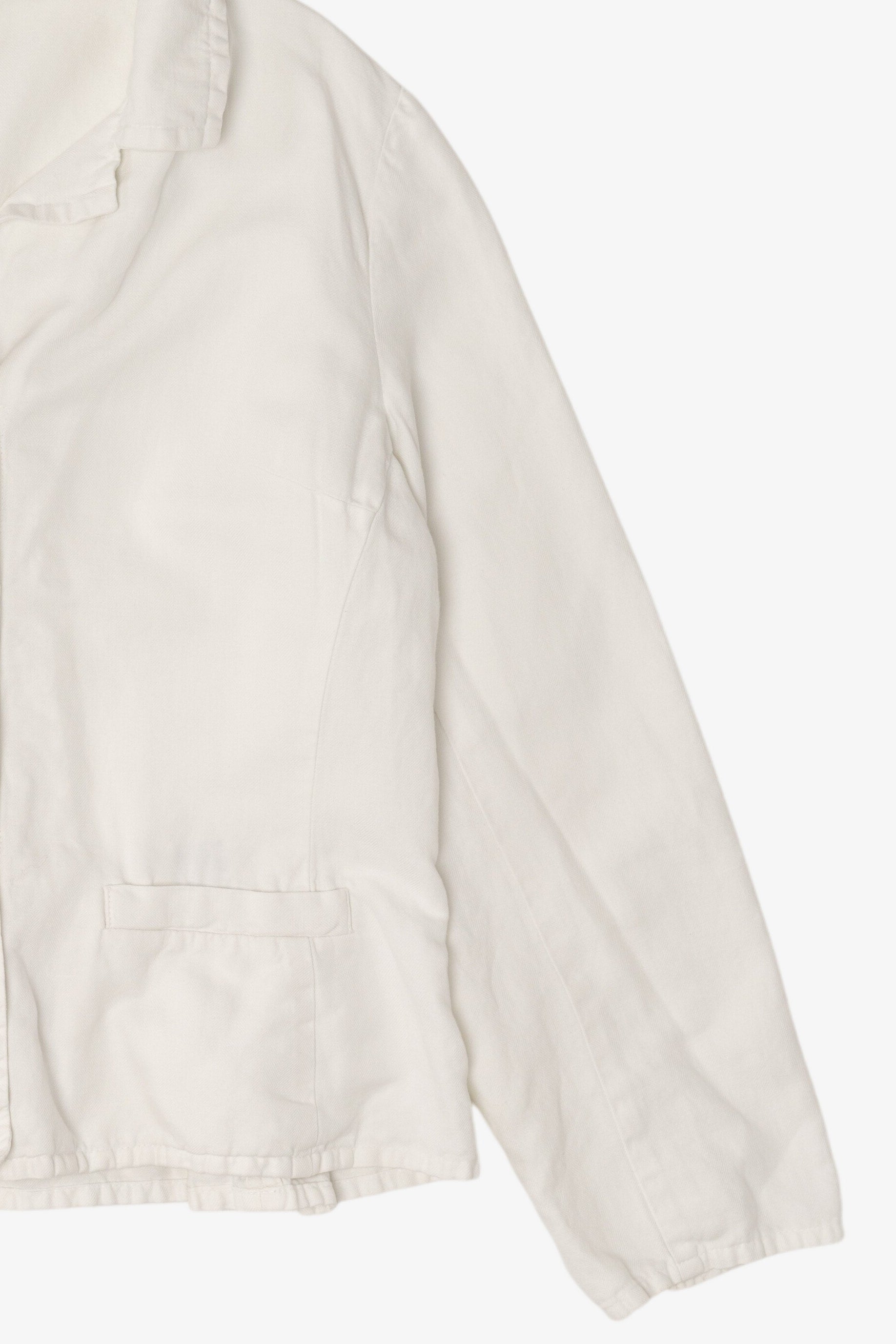 Vintage White Talbots Lightweight Irish Linen Blend Jacket (2000s)