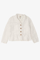 Vintage White Talbots Lightweight Irish Linen Blend Jacket (2000s)