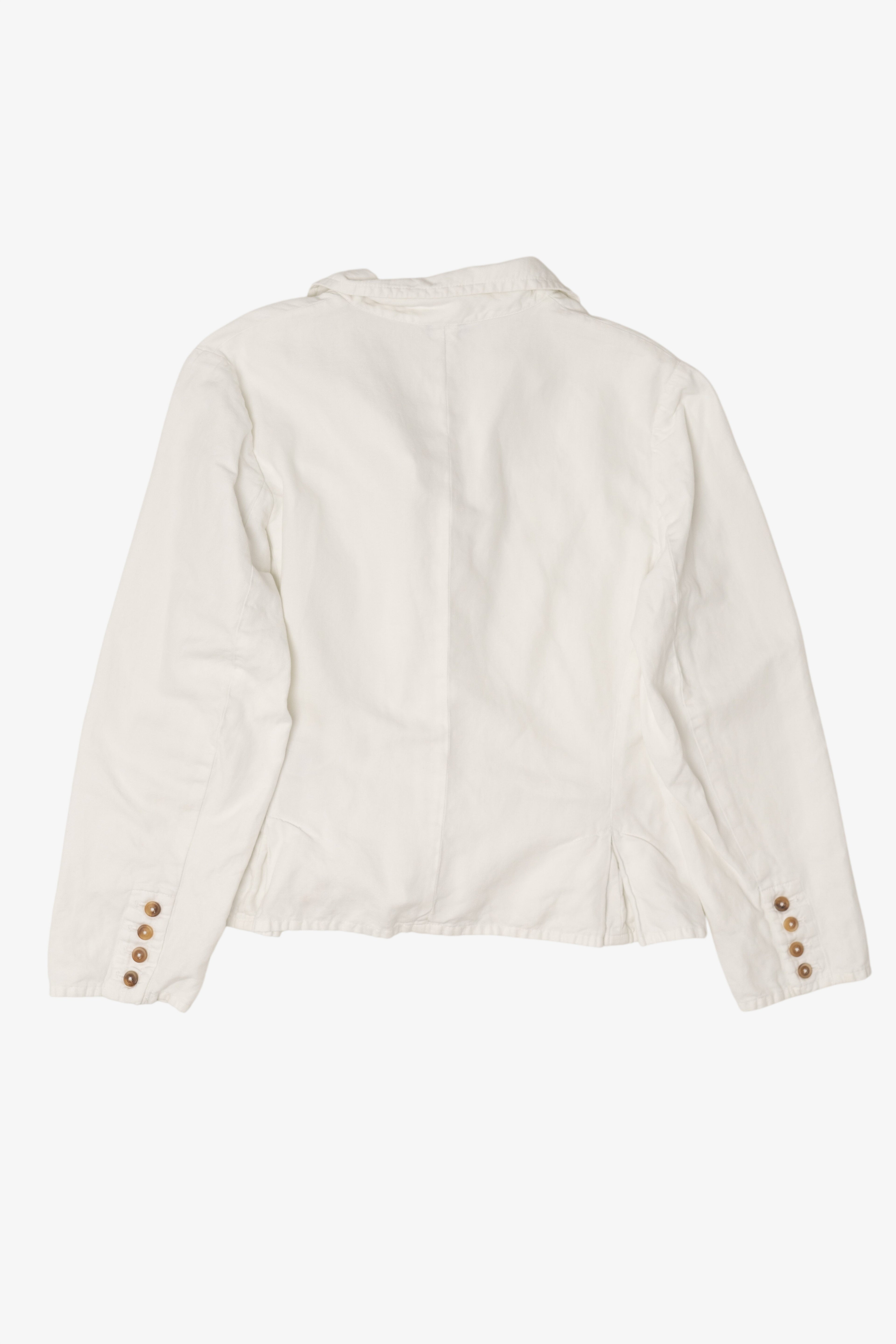 Vintage White Talbots Lightweight Irish Linen Blend Jacket (2000s)