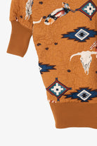 Vintage Orange Southwestern Paisley Lined Jacket (1980s)