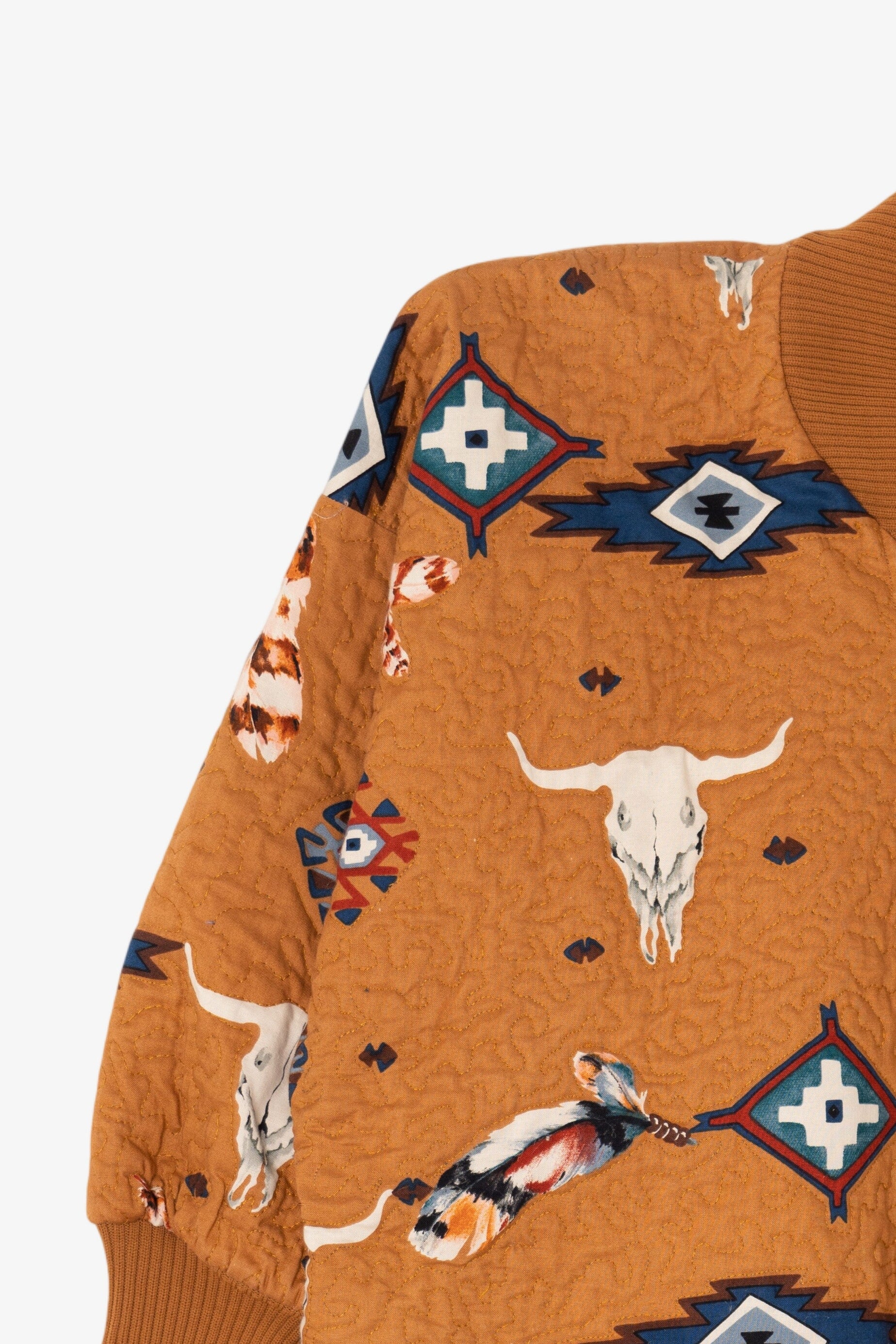 Vintage Orange Southwestern Paisley Lined Jacket (1980s)