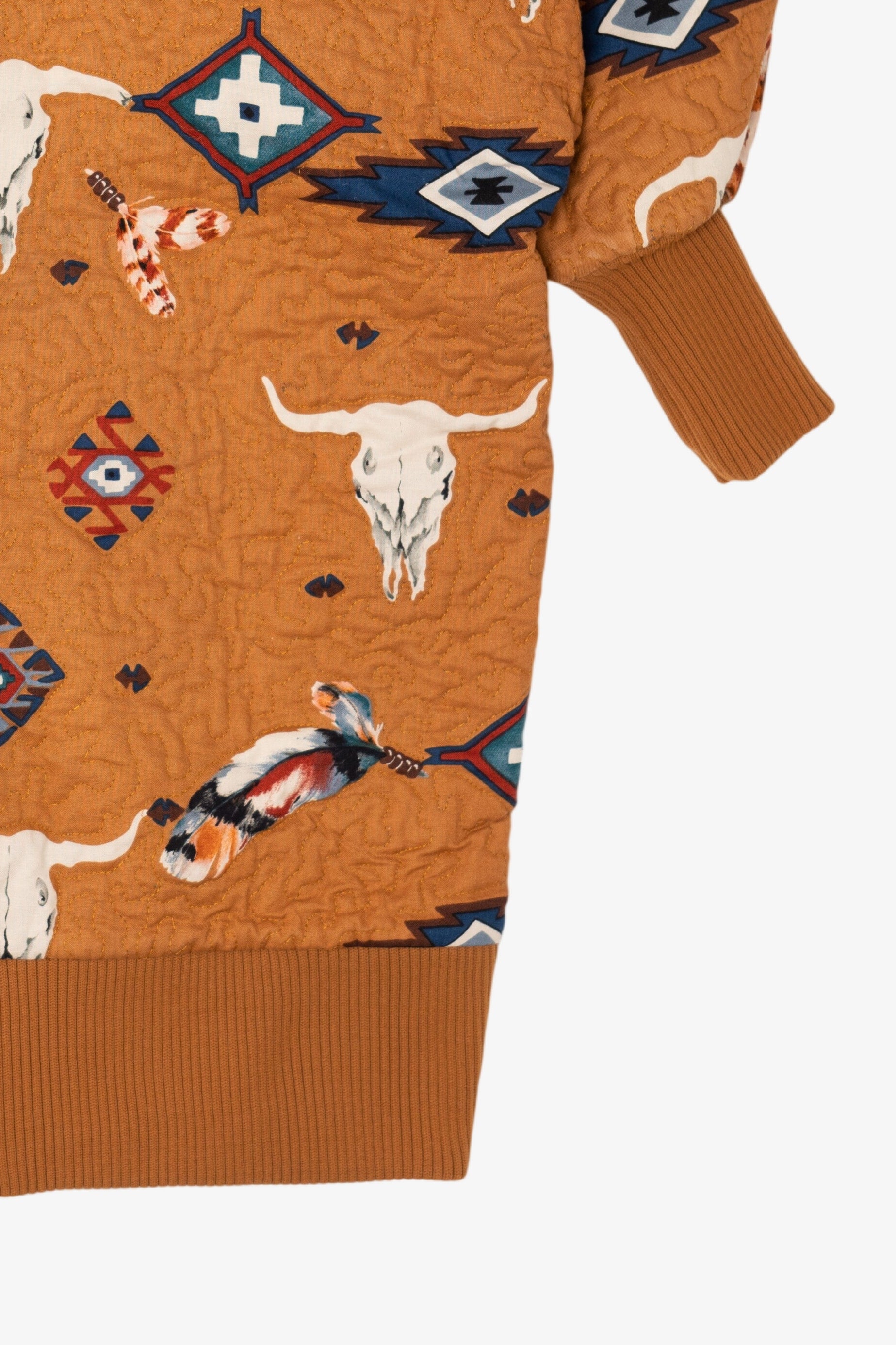 Vintage Orange Southwestern Paisley Lined Jacket (1980s)