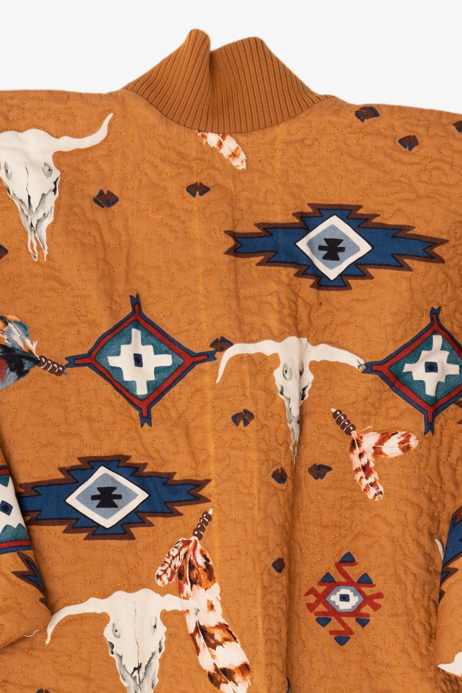 Vintage Orange Southwestern Paisley Lined Jacket (1980s)