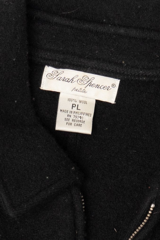 Vintage Black Sarah Spencer Wool Jacket (1990s)