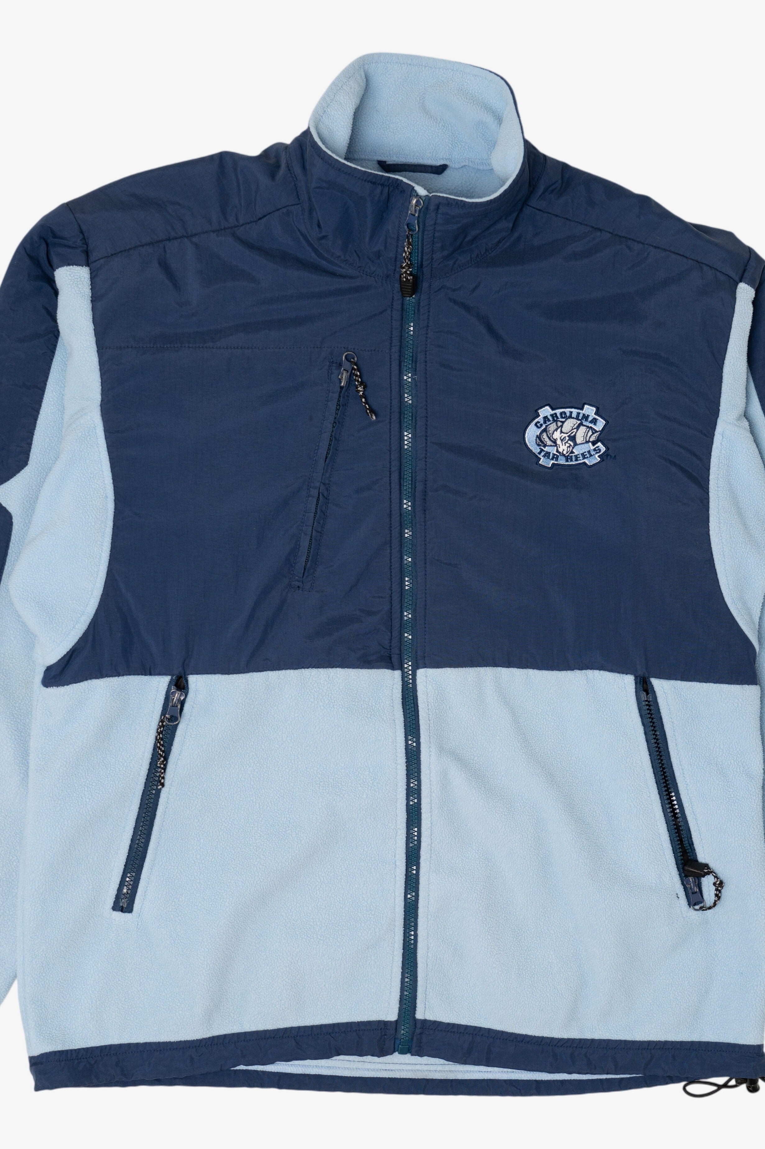 Vintage North Carolina Tar Heels Blue Color Block Jacket (1990s)