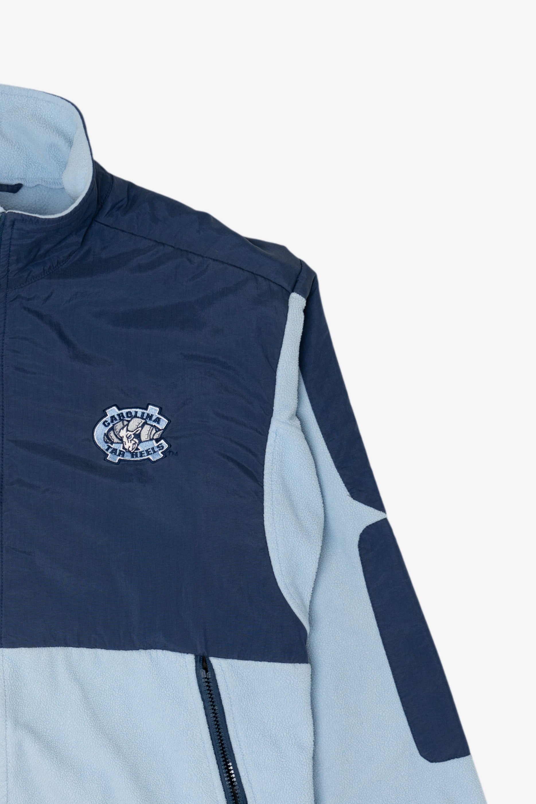 Vintage North Carolina Tar Heels Blue Color Block Jacket (1990s)