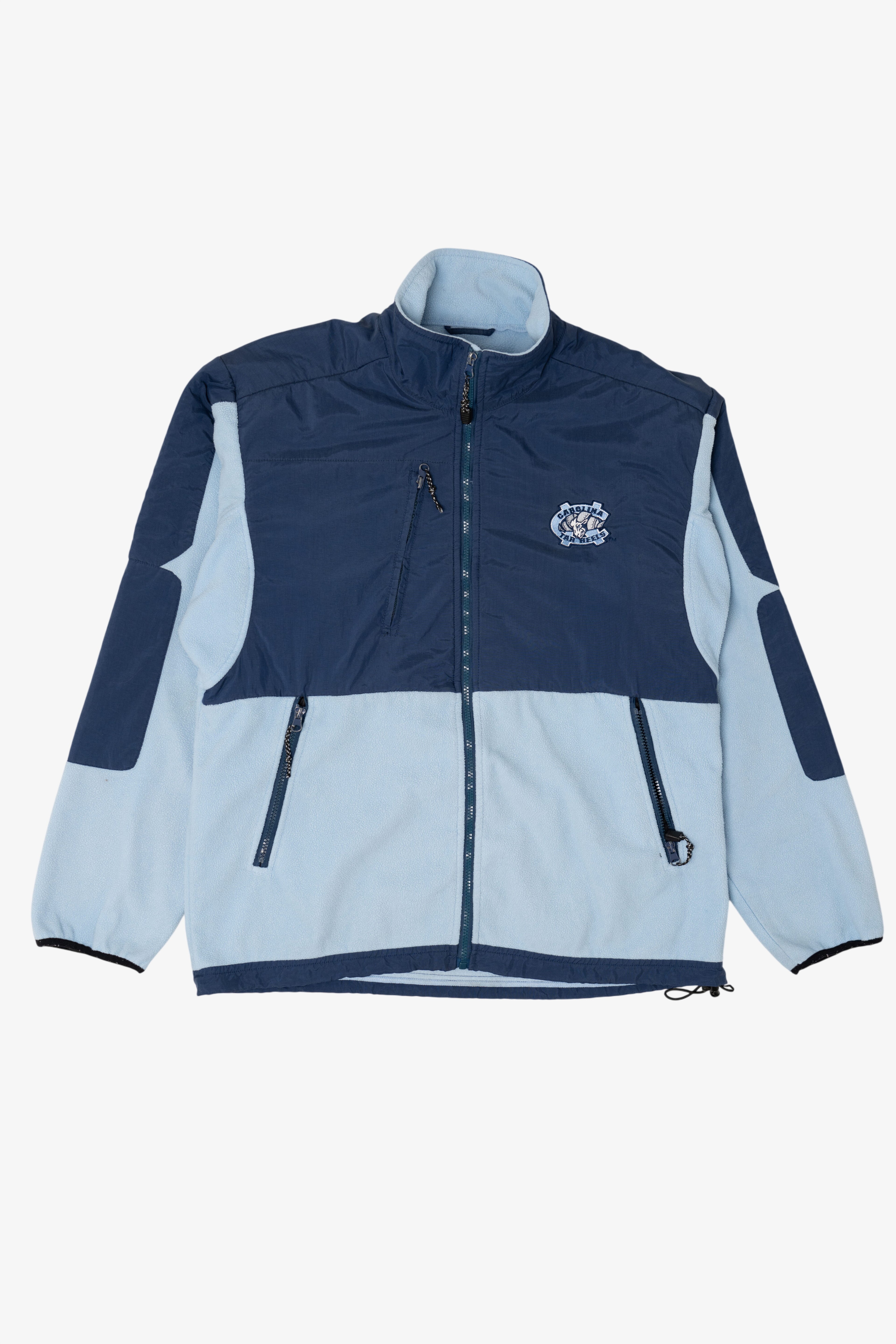 Vintage North Carolina Tar Heels Blue Color Block Jacket (1990s)