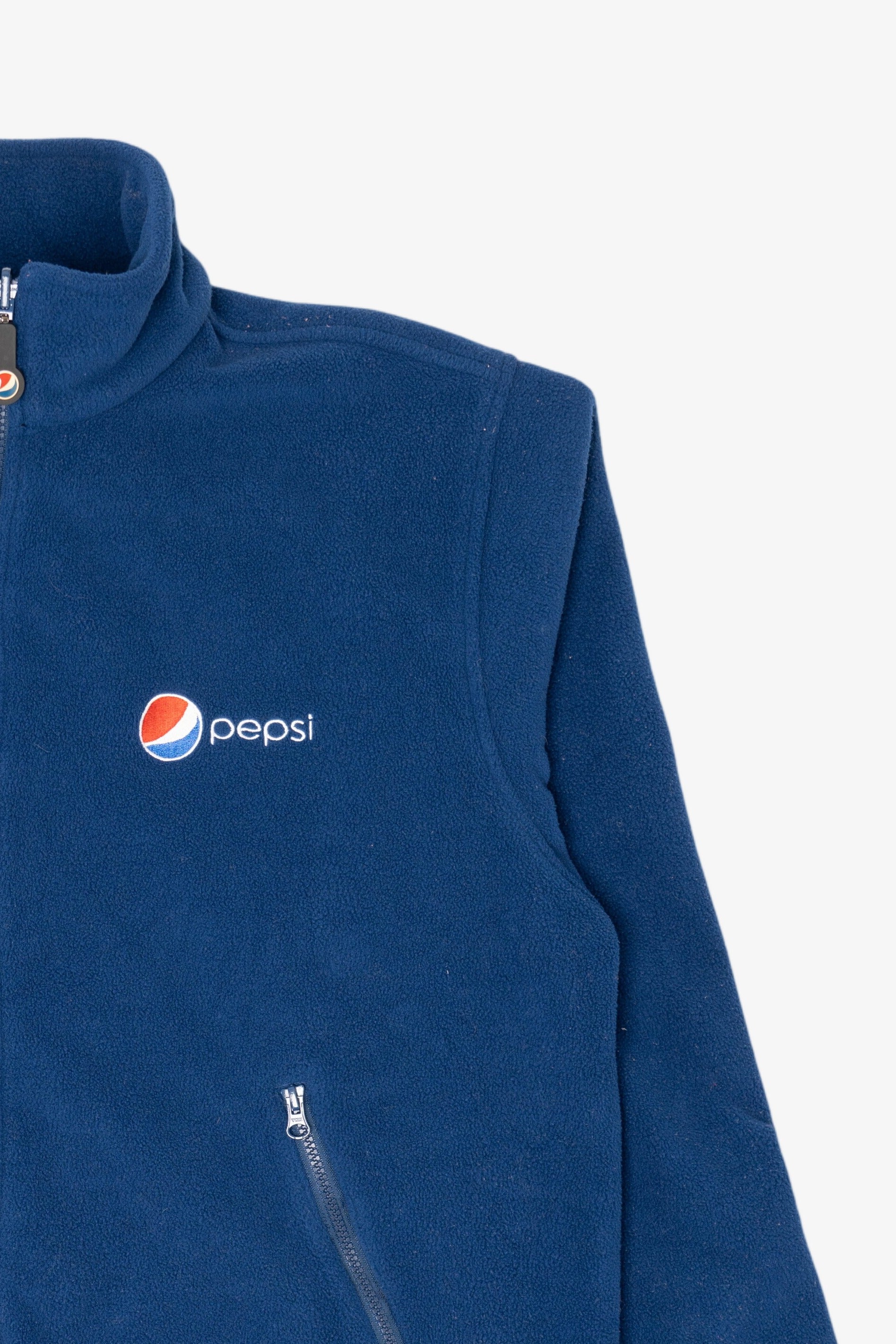 Vintage Navy Blue Pepsi Fleece Jacket (1990s)