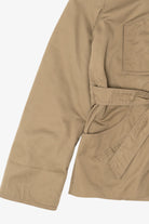Vintage Khaki Plaid Lined Hooded Lightweight Jacket (1980s)