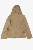 Vintage Khaki Plaid Lined Hooded Lightweight Jacket (1980s)