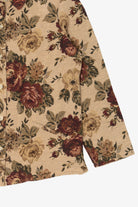 Vintage Beige Floral  Lemon Grass Studio Tapestry Jacket (1990s)
