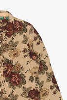 Vintage Beige Floral  Lemon Grass Studio Tapestry Jacket (1990s)