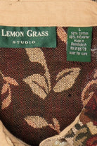 Vintage Beige Floral  Lemon Grass Studio Tapestry Jacket (1990s)