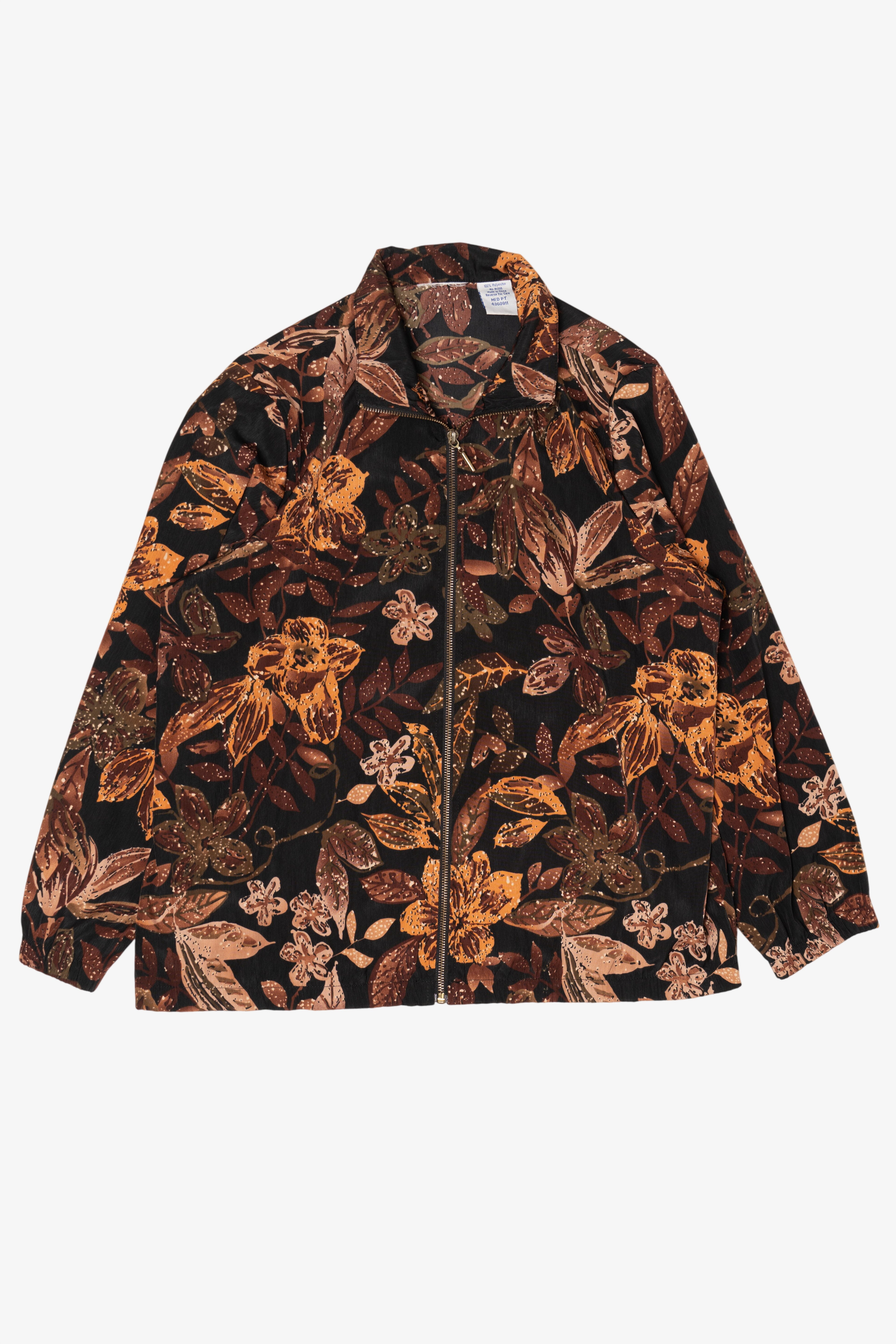 Vintage Autumn Leaves Print Lightweight Jacket(1990s)
