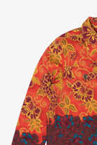 Vintage Y2k Orange-Red Floral Coldwater Creek Jacket (2000s)