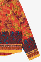 Vintage Y2k Orange-Red Floral Coldwater Creek Jacket (2000s)