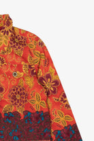 Vintage Y2k Orange-Red Floral Coldwater Creek Jacket (2000s)
