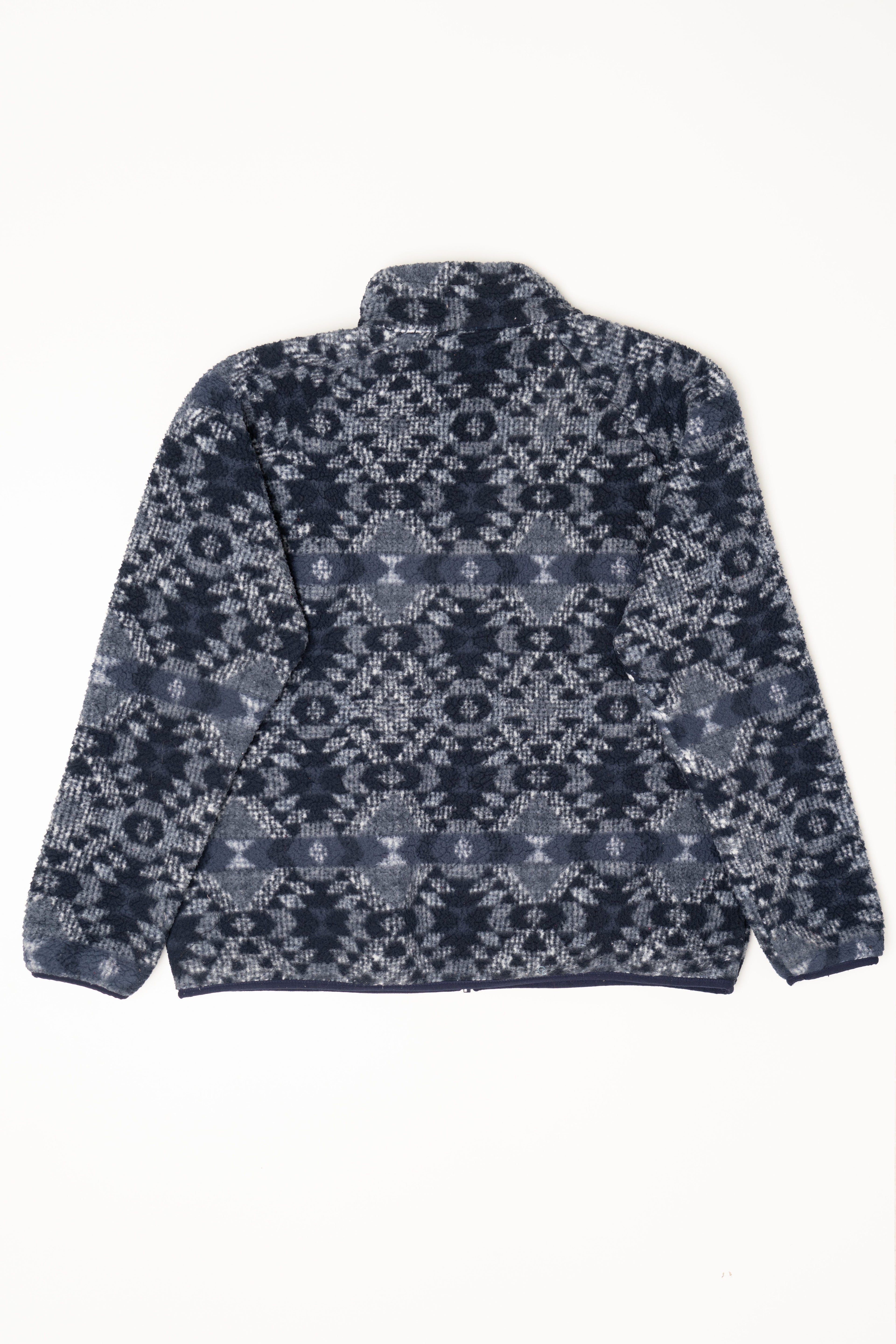 Navy Blue Aztec Pattern Columbia Fleece Jacket (2020s)