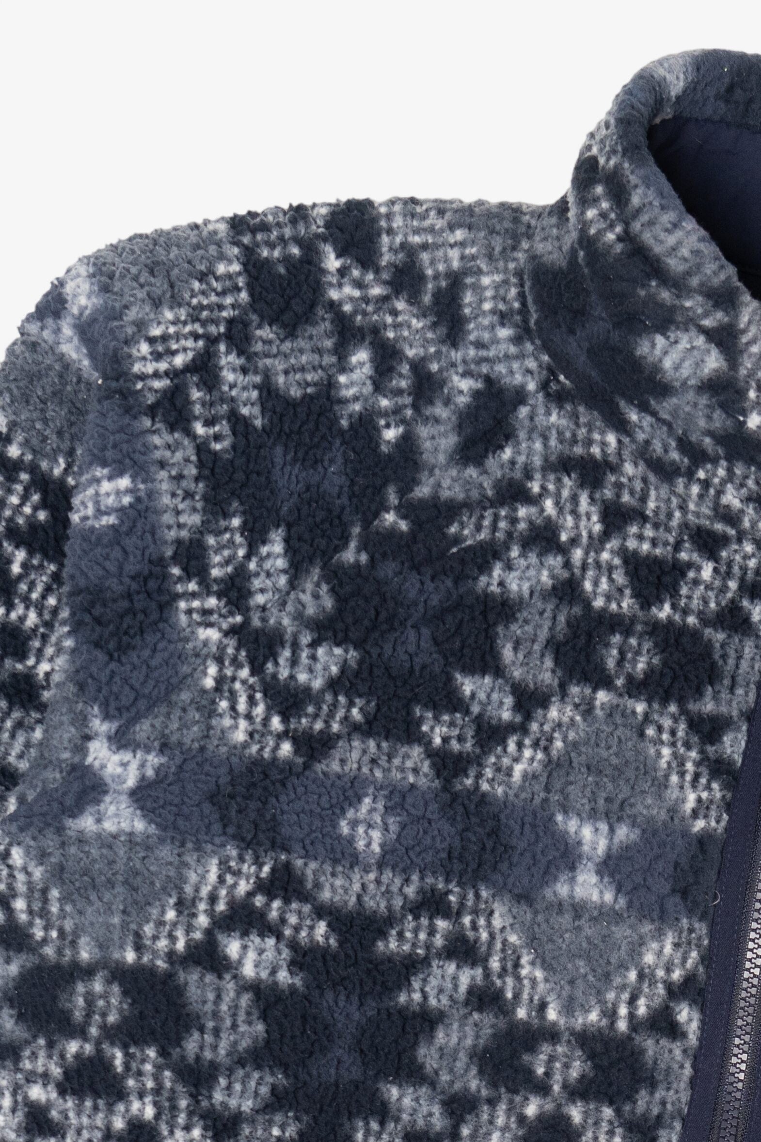 Navy Blue Aztec Pattern Columbia Fleece Jacket (2020s)