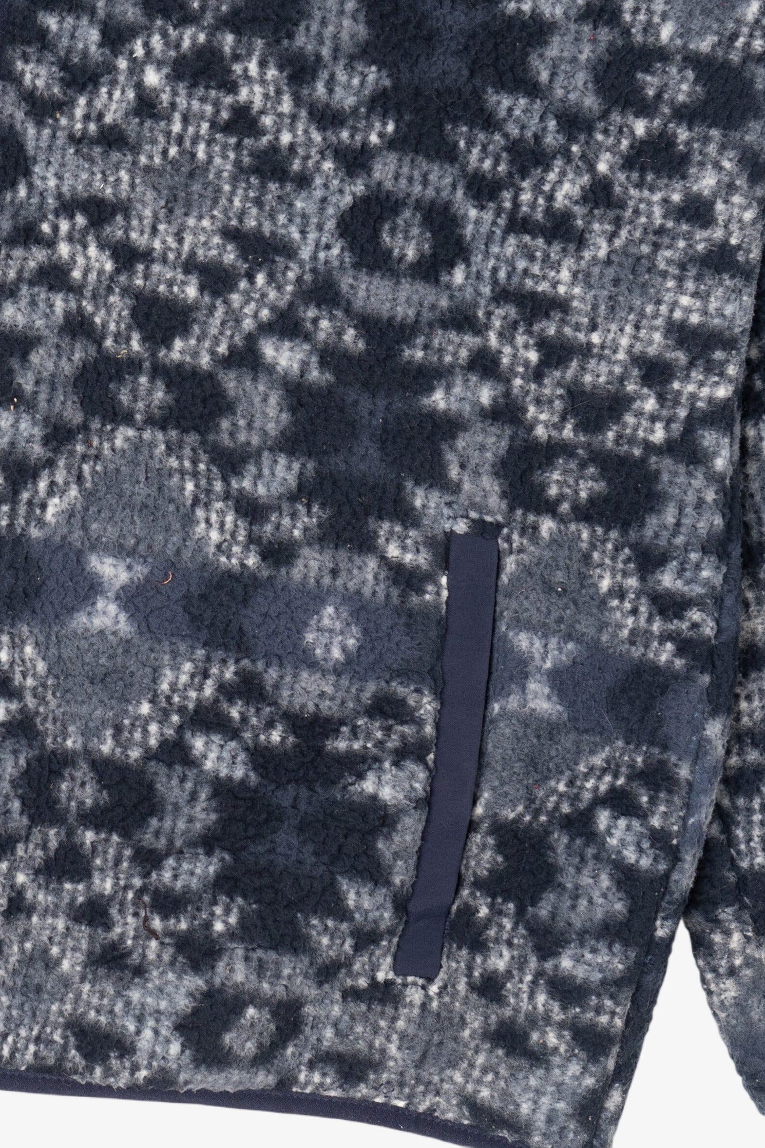 Navy Blue Aztec Pattern Columbia Fleece Jacket (2020s)