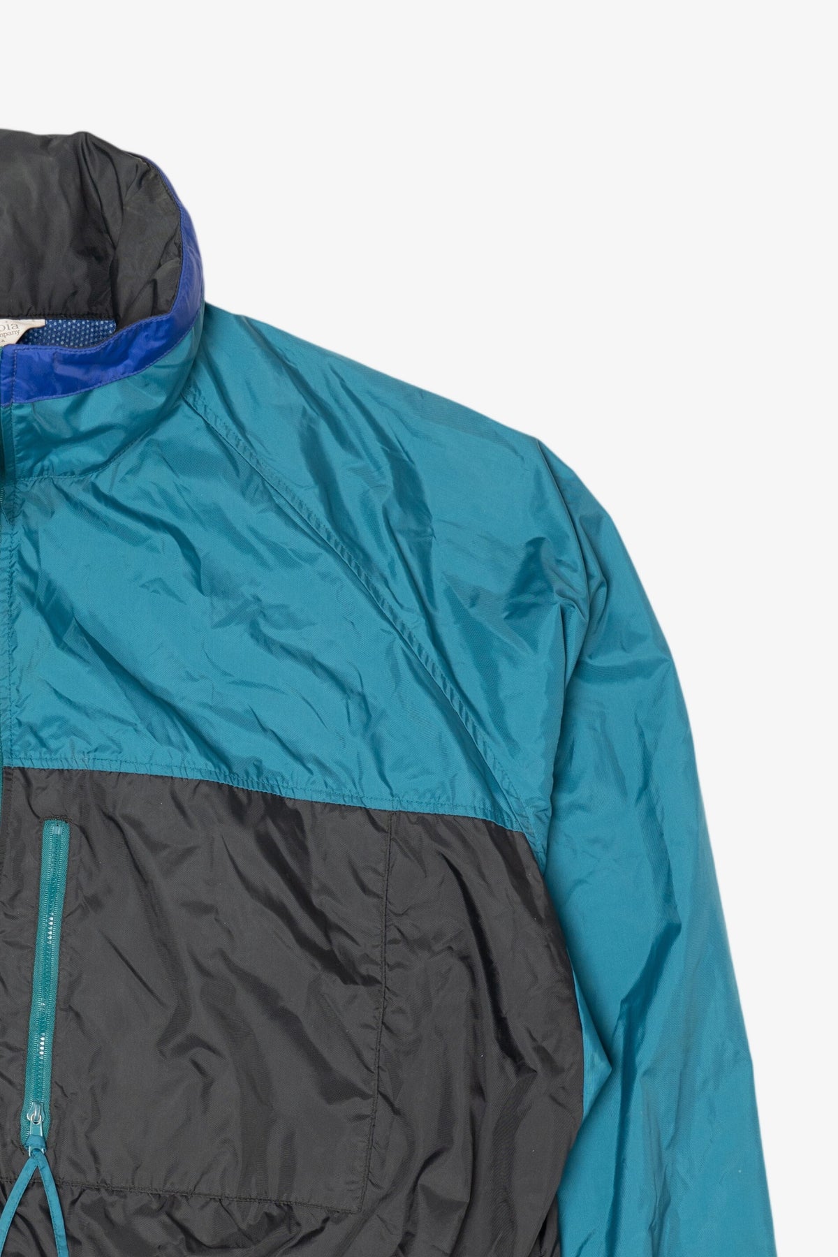 Vintage Teal Columbia Color Block Windbreaker (1990s)