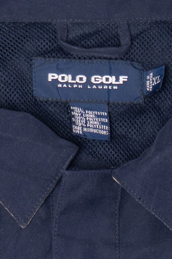 Vintage Navy Blue Polo Golf Ralph Lauren Windbreaker Jacket (1990s)