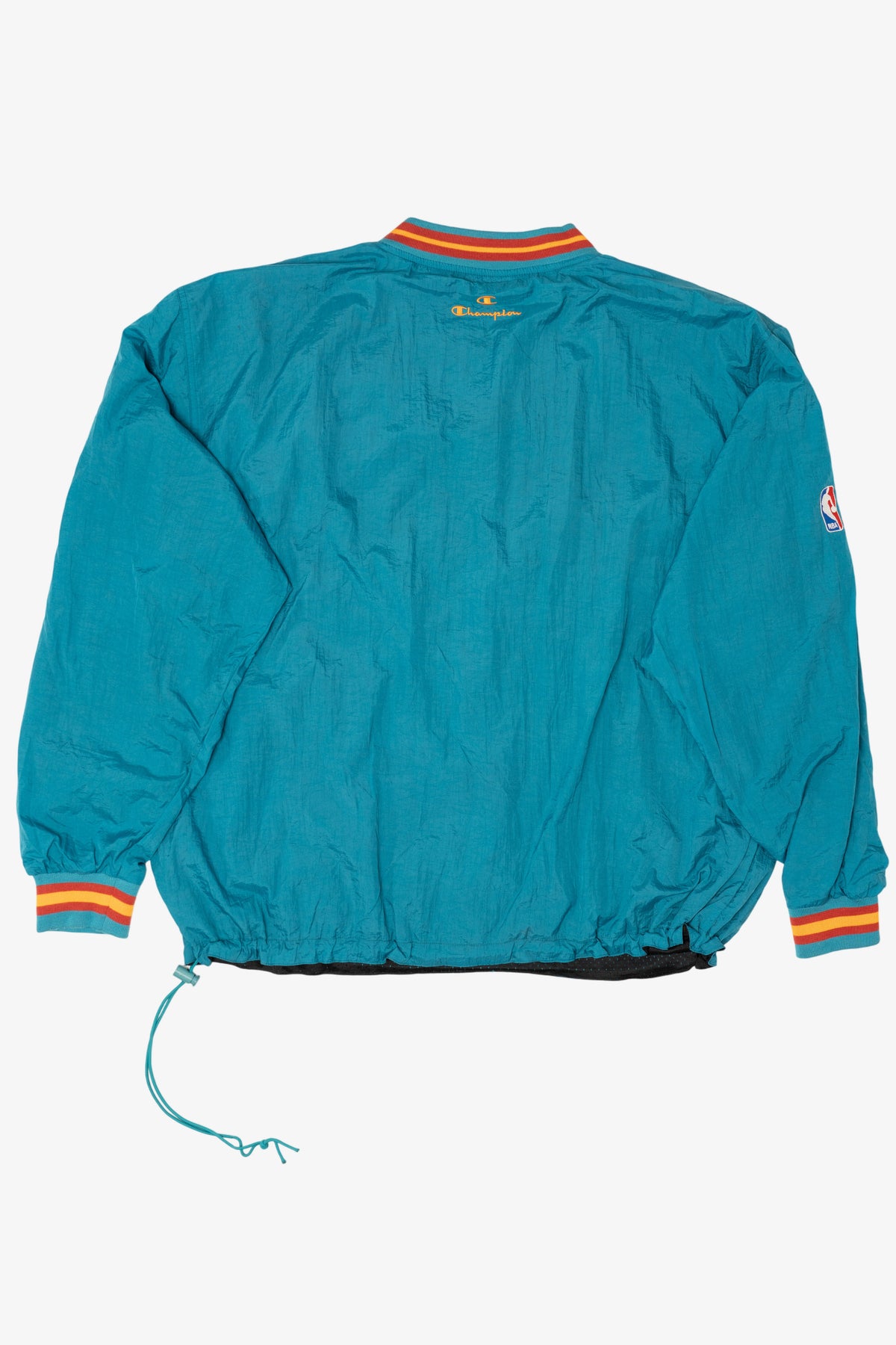 Vintage Teal Detroit Pistons Champion Pullover Jacket (1990s)