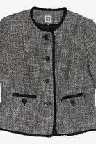 Anne Klein Tweed Collarless Blazer (2010s)