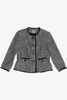 Anne Klein Tweed Collarless Blazer (2010s)