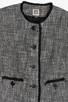 Anne Klein Tweed Collarless Blazer (2010s)