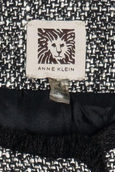 Anne Klein Tweed Collarless Blazer (2010s)